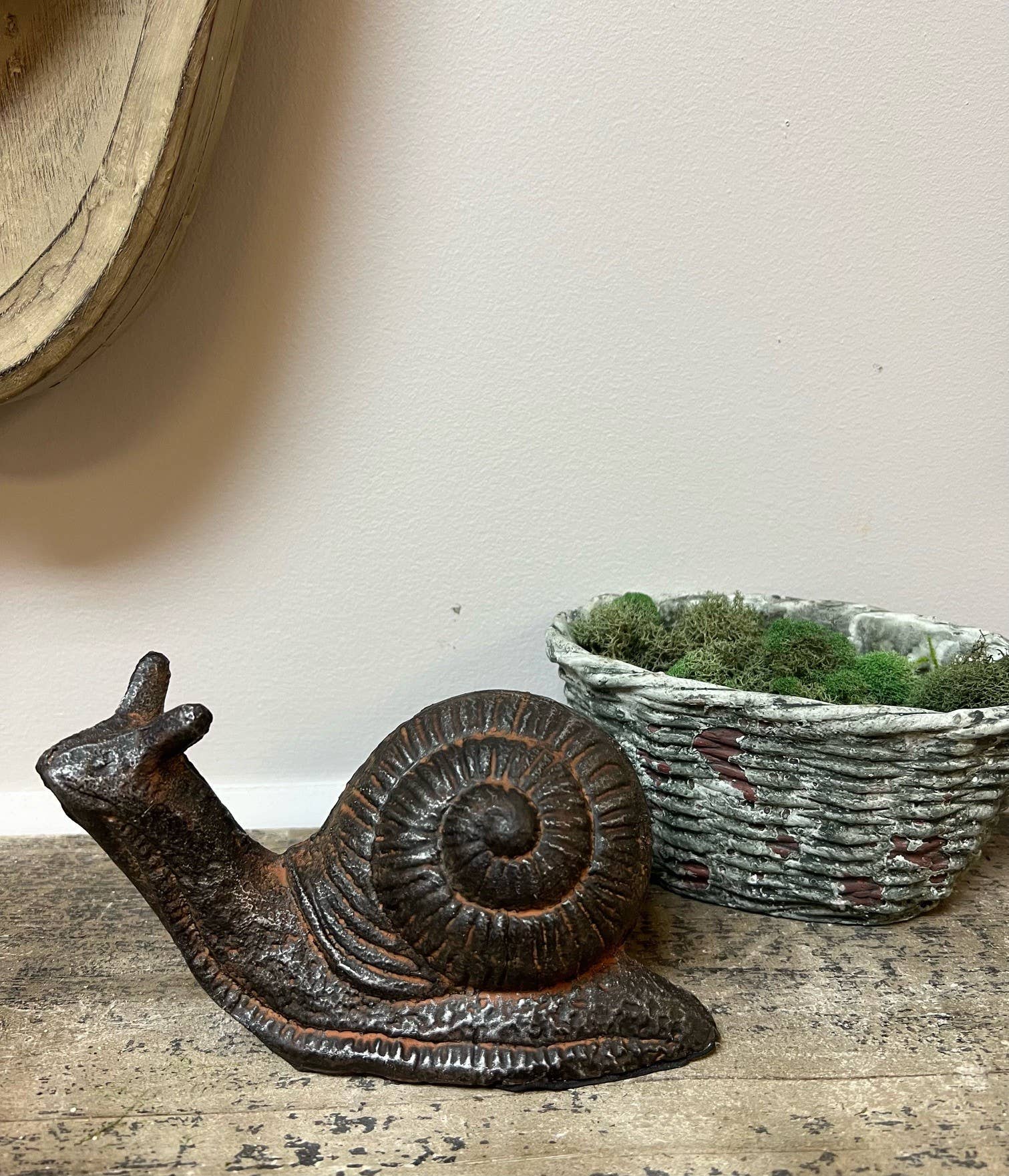 Cast Iron Snail Statue