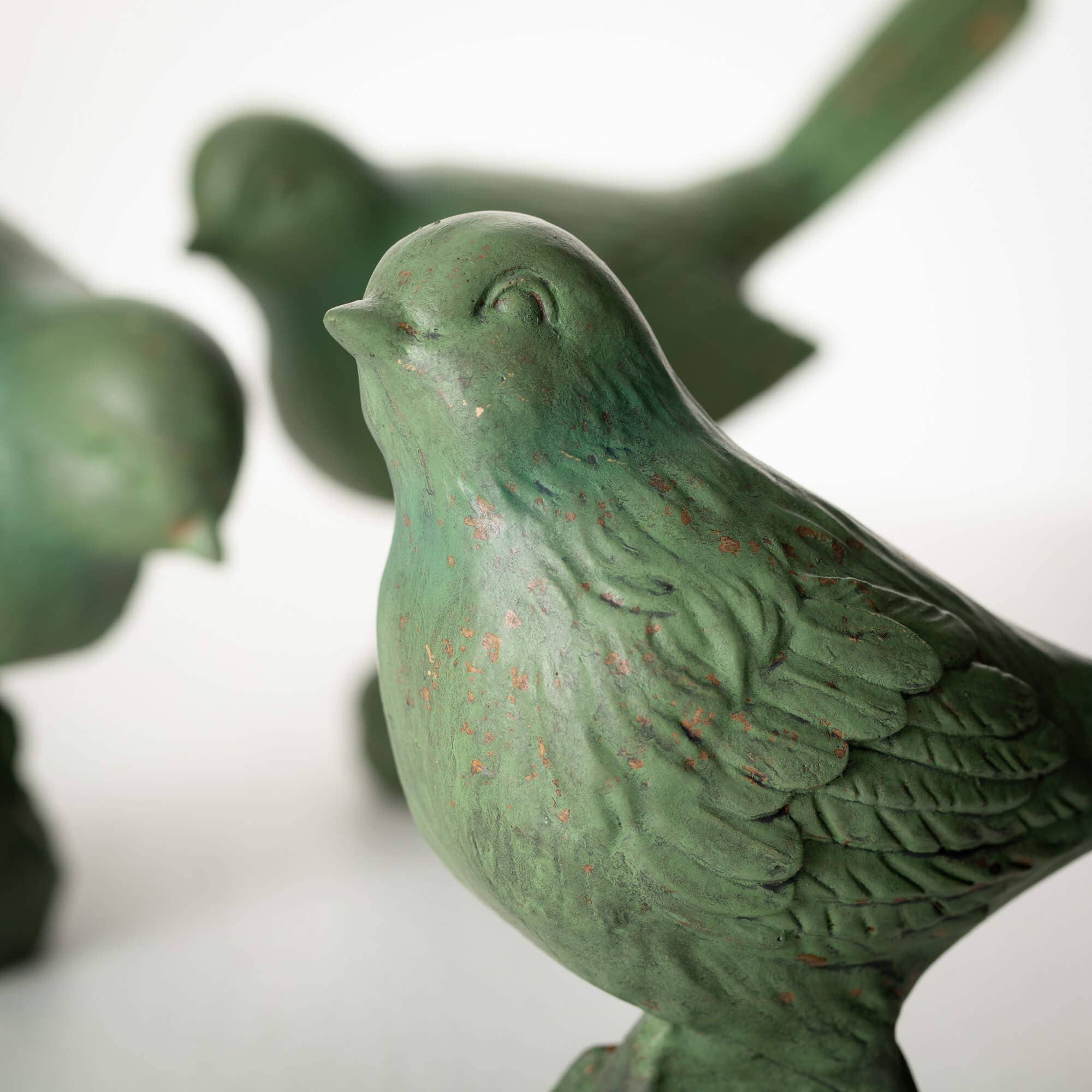 Green Bird Figurines (Set of 3)