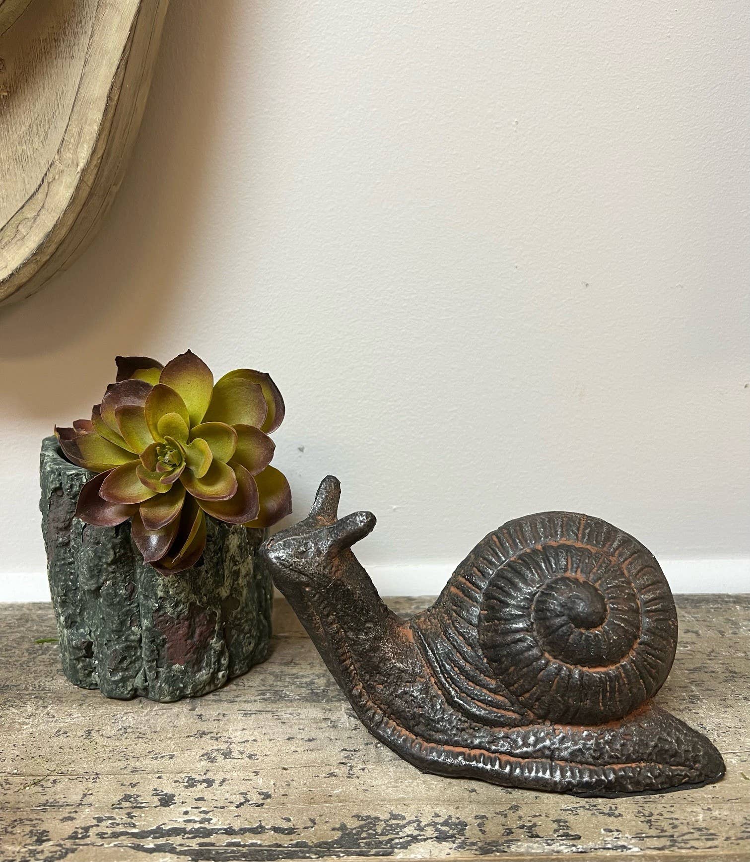 Cast Iron Snail Statue