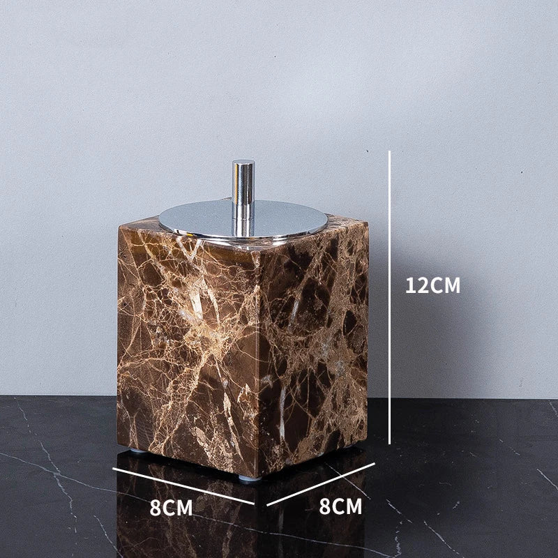 Emperador Dark Marble Bathroom Accessories