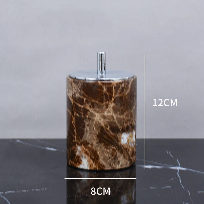 Emperador Dark Marble Bathroom Accessories