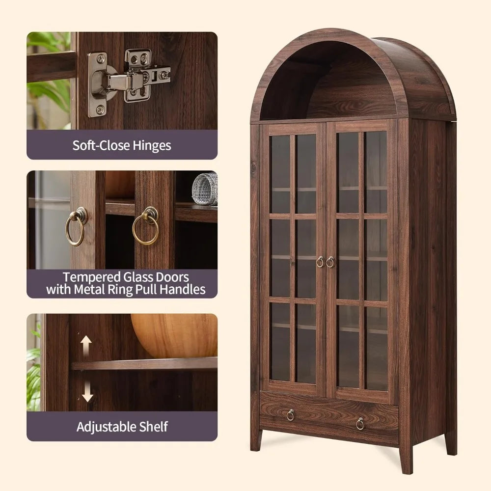 Arlington Arched Display Cabinet