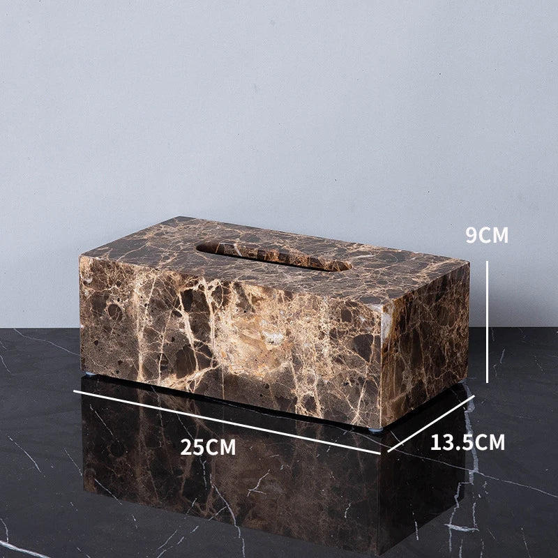 Emperador Dark Marble Bathroom Accessories