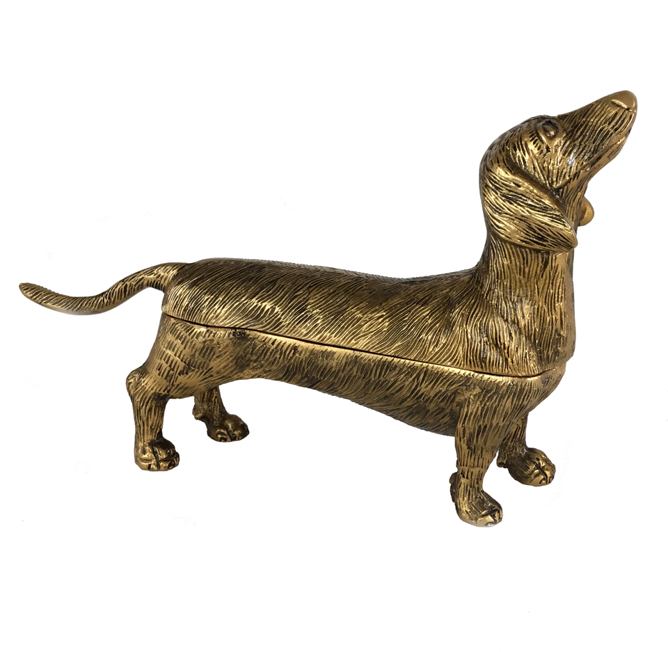 Brass Finish Dog Storage Box