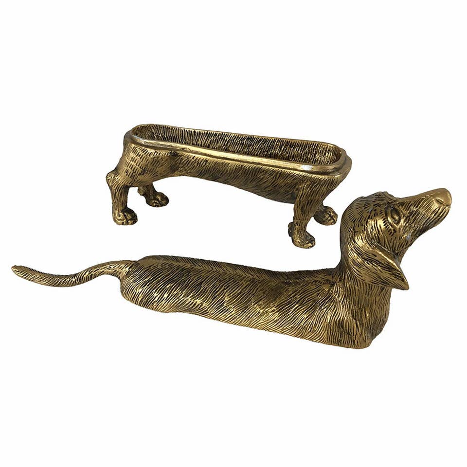 Brass Finish Dog Storage Box